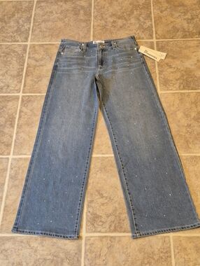 NWT No Boundaries Rhinestone No Waist Wide-Leg Jeans Small Or XL